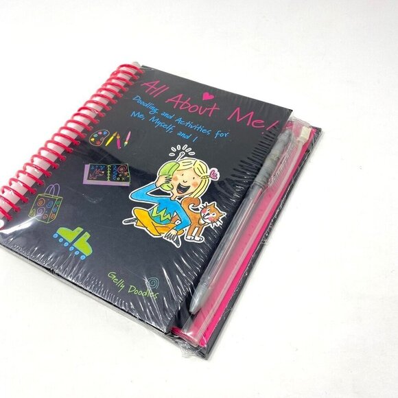 Activity Doodling Book All About Me Stickers Stencils Photo Corners B26 - Picture 5 of 5